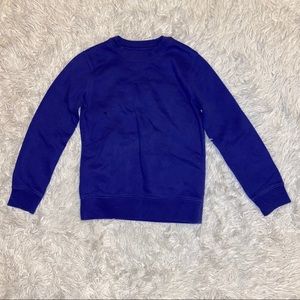 Blue Girls Crew Neck Hoodie